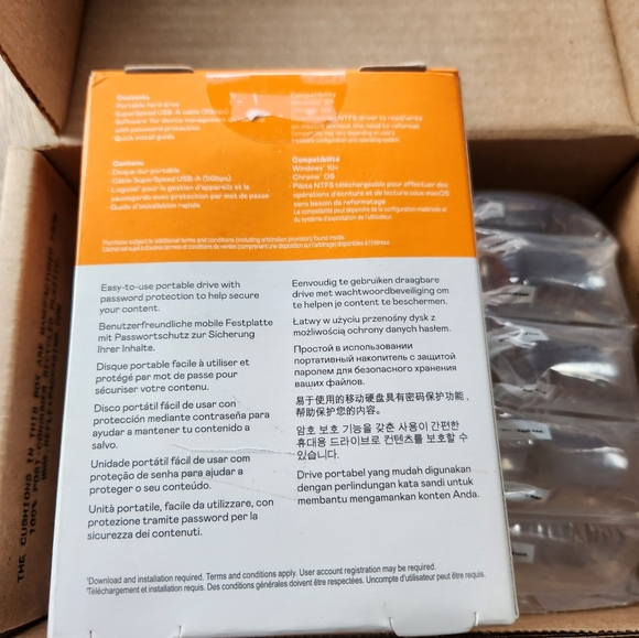 Western Digital My Passport 2tb hard drive portable black nwt - Picture 5 of 6